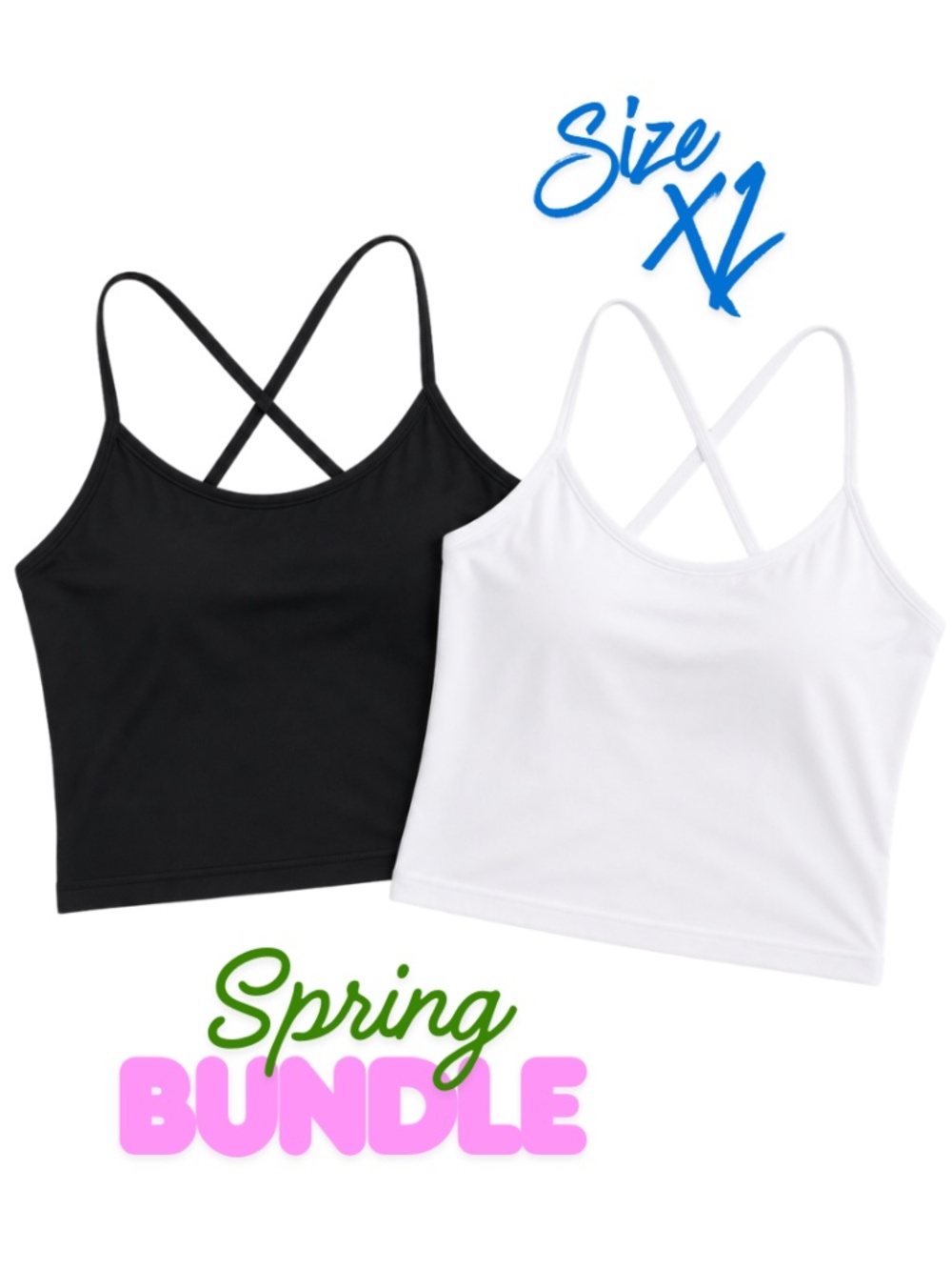 XL | Black & White Ava Crop Top Bundle